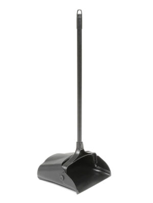 Rubbermaid Executive Series Lobby Pro Dust Pan Black w/ Long Handle w/Wheels
