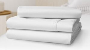 Oxford King Fitted Sheet 78x80x15 White Plain Weave Satin Bed Linen T250 Mercerized, Dozen